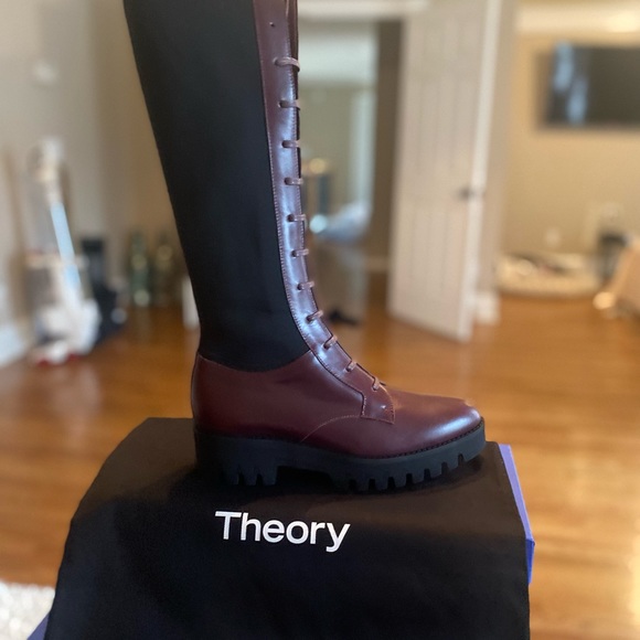 Theory laced up boots , oxblood color ( burgundy). Brand new!!! - Picture 5 of 5